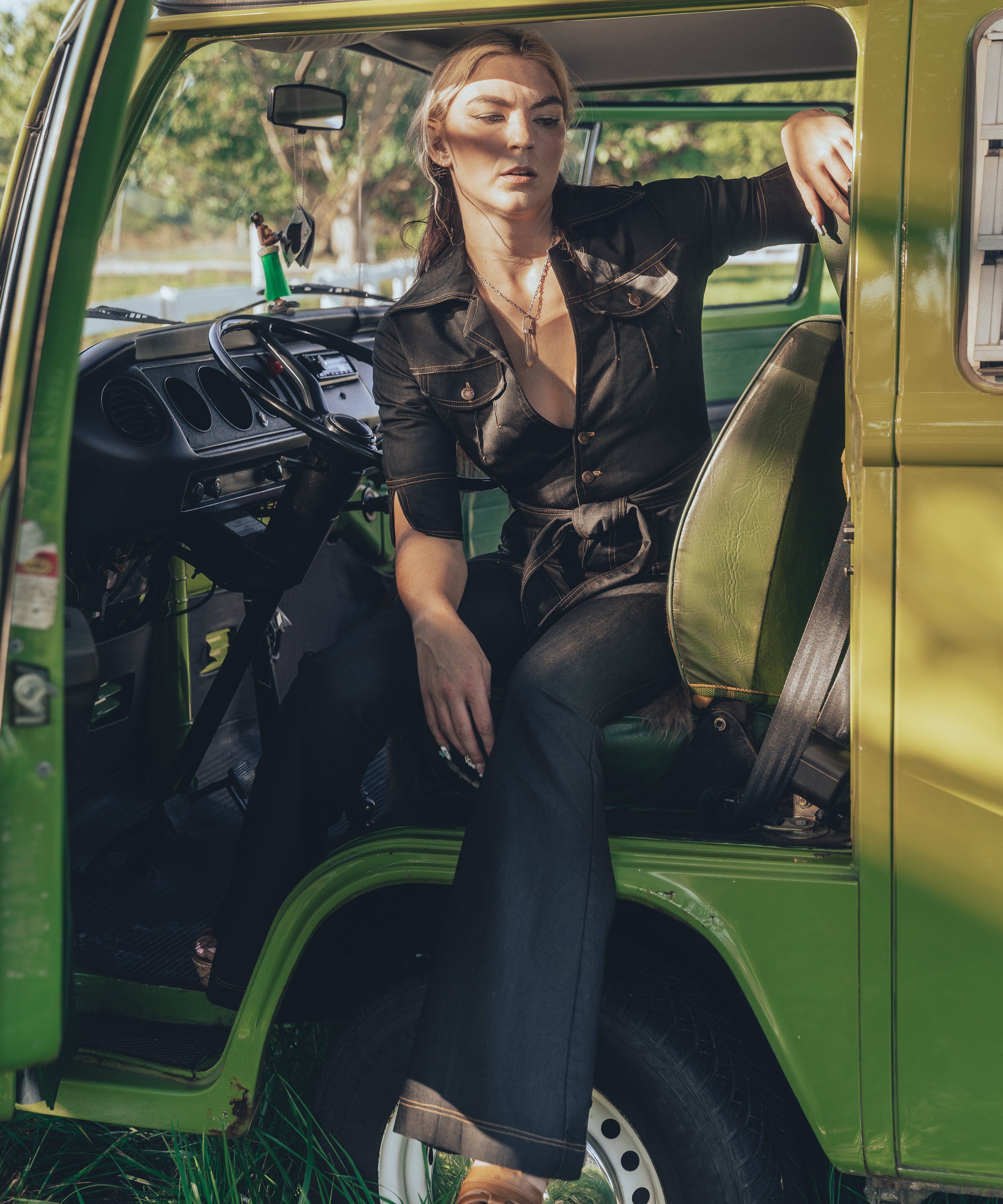 Diva Jumpsuit - Black stretch Denim - Soul Sister since 1969