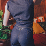 Farrah Tailored Denim Waistcoat
