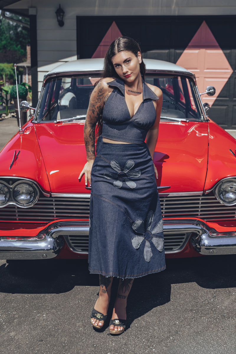 Holly Halter top - Denim- Soul Sister since 1969