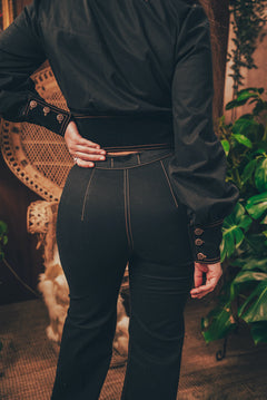 Joan High Rise Bells - Black