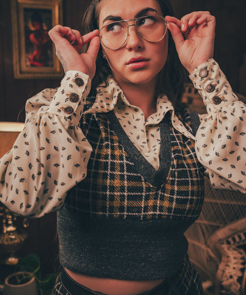 Soul Sister since 1969 - Viola Plaid vest