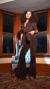 Diva Jumpsuit - Chocolate Brown Corduroy