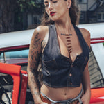 Angela Fitted stretch denim waistcoat  - Soul Sister  since 1969