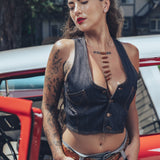 Angela Fitted stretch denim waistcoat  - Soul Sister  since 1969