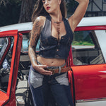 Angela Fitted stretch denim waistcoat  - Soul Sister  since 1969