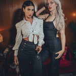 Cropped Tie Front Blouse - Cream- Soul Sister since 1969