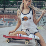 Soulful Tank top - white with navy trip - Soul Sister since 1969