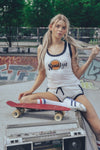 Soulful Tank top - white with navy trip - Soul Sister since 1969