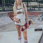 Soulful Tank top - white with navy trip - Soul Sister since 1969