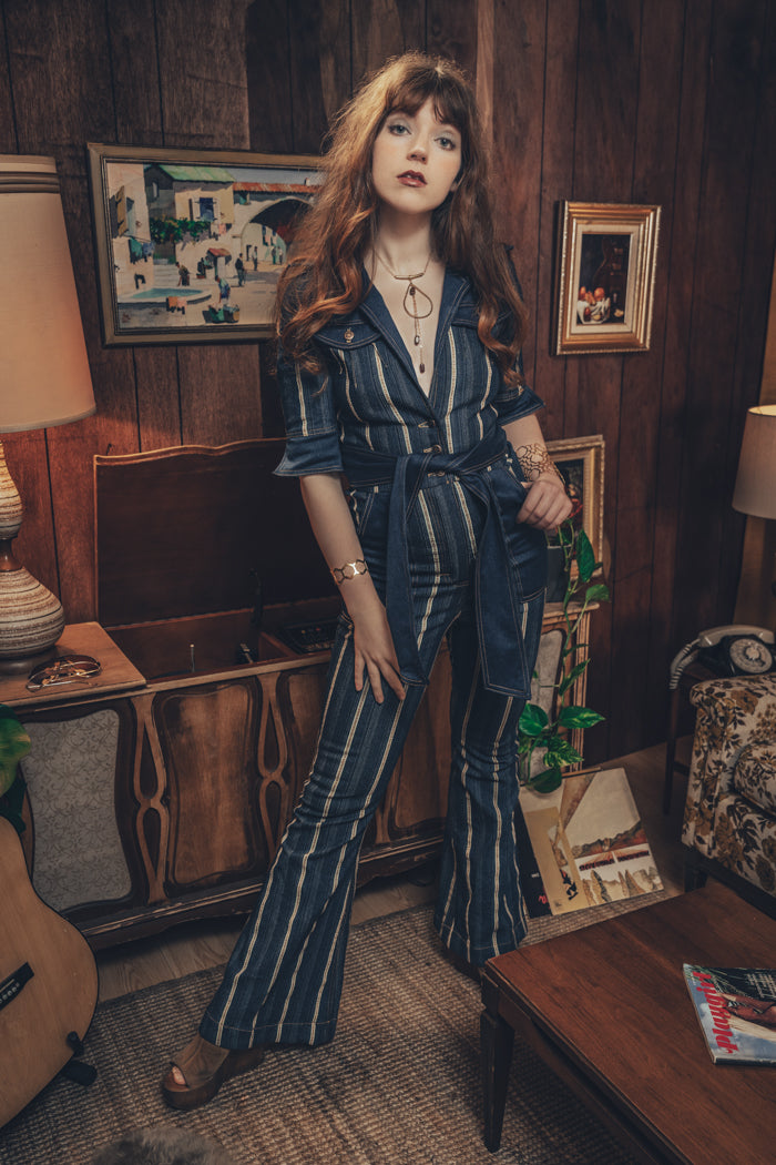 Striped Diva Jumpsuit Retro Onesie Soul Sister since 1969