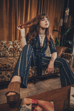 Striped Diva Jumpsuit Retro Onesie Soul Sister since 1969