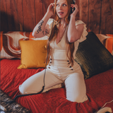 Sally High Rise Sailor Bells - Cream Corduroy