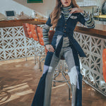 Funky Diva Jumpsuit - 2 Tone - Soul Sister since 1969 - stretch denim jumpsuit with a bold 70's inspired design, featuring a retro inspired silhouette and statement making style.