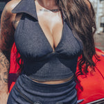 Holly Halter top - Denim- Soul Sister since 1969
