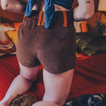 Back view- 70s high waisted retro  shorts 