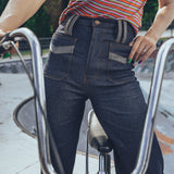 Holly High Rise jeans - Stretch dark Navy Denim - Soul Sister since 1969