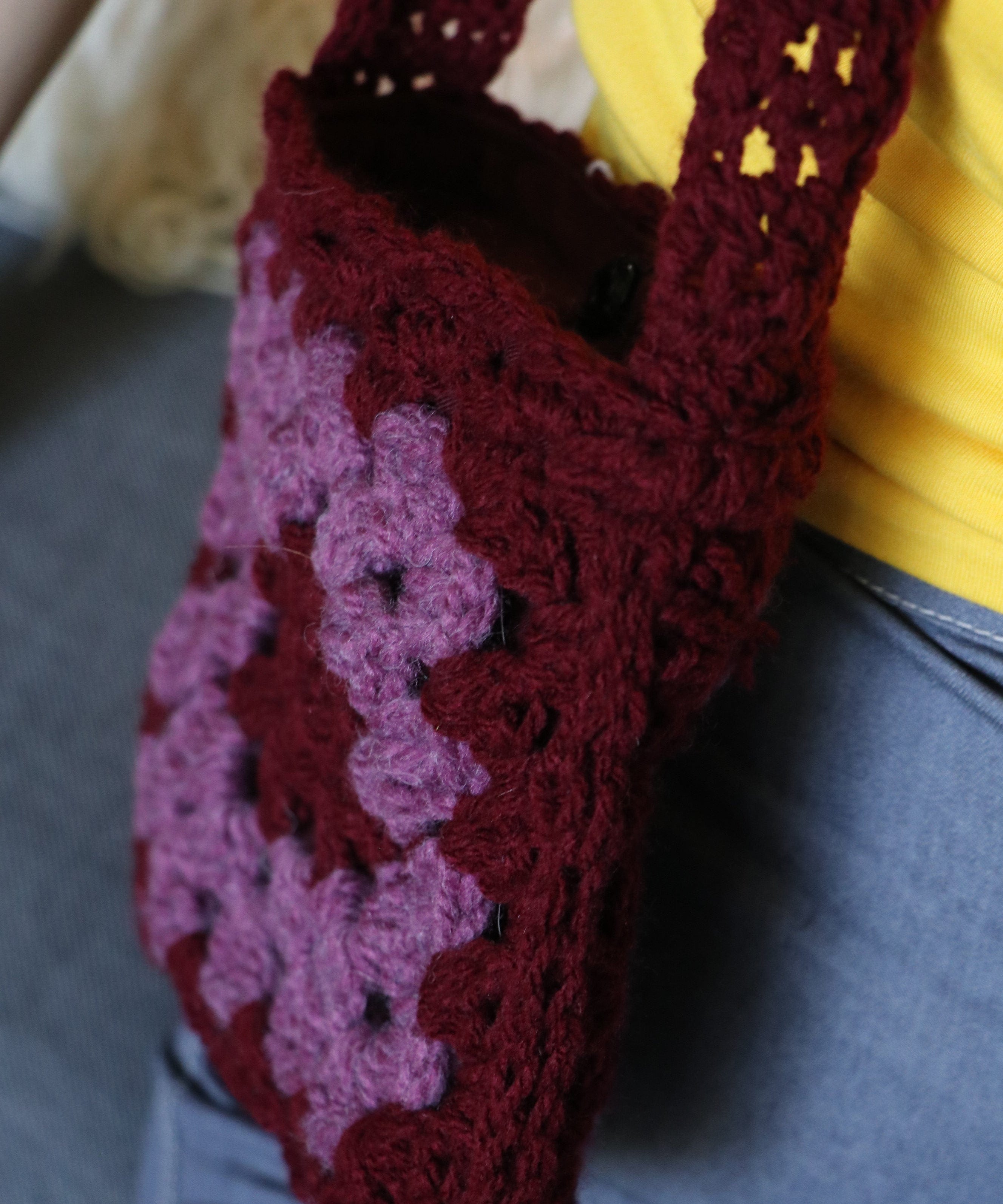 One of a kind Granny Square bag - Carol Meyer Crochet Originals