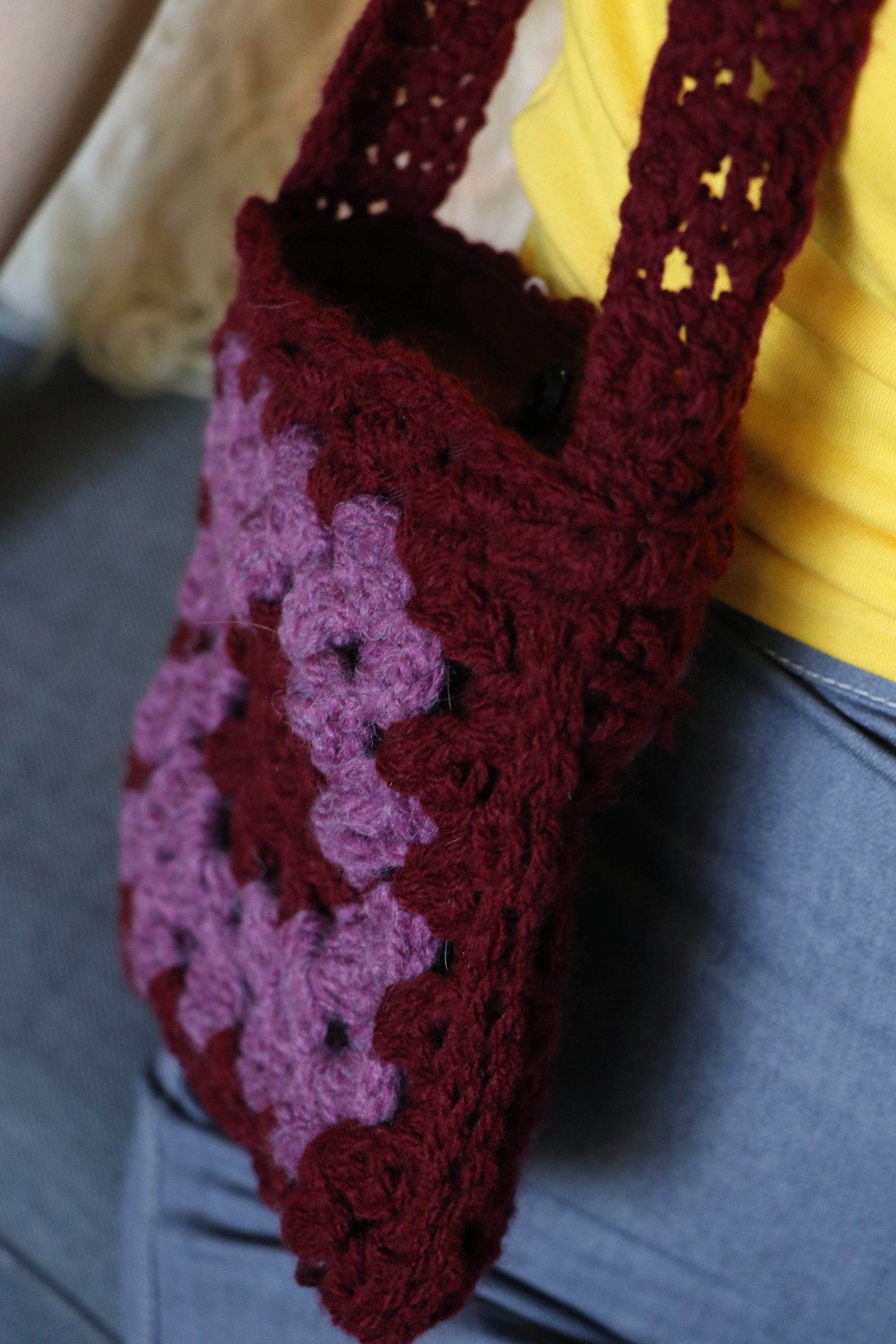 One of a kind Granny Square bag - Carol Meyer Crochet Originals