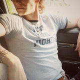High & Mighty t shirt - Blue - Soul Sister since 1969
