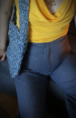 One of a kind Granny Square bag - Carol Meyer Crochet Originals - Blue