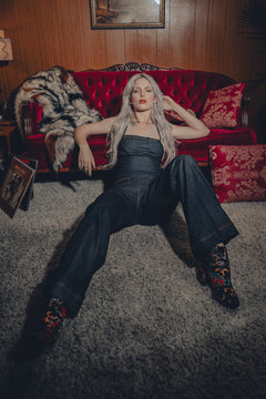 Jackie jumpsuit - Black Denim - Soul Sister since 1969