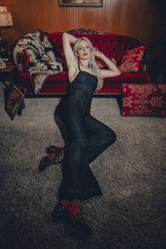 Jackie jumpsuit - Black Denim - Soul Sister since 1969