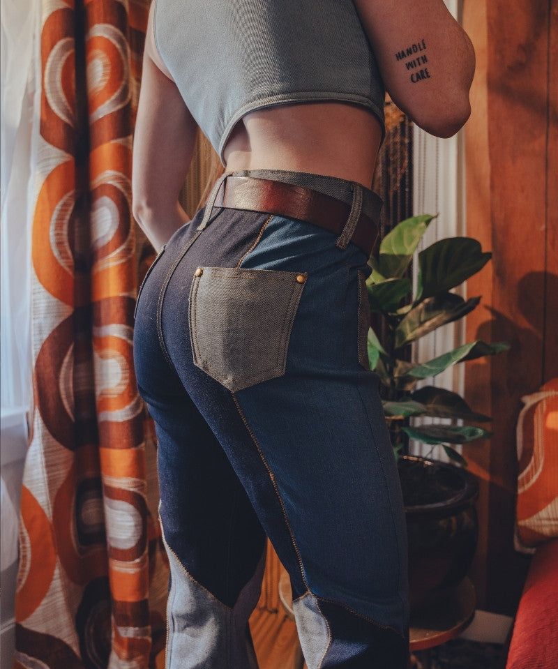 Janice High-Rise Patchwork Bell Bottom Jeans - Soul Sister since 1969