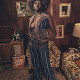 Farrah Waistcoat - Denim & faux suede - soul sister since 1969