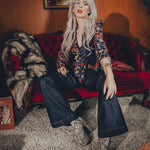 Jeanie Bell Bottom Jeans - Dark Blue