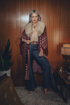 Jeanie Bell Bottom Jeans - Dark Blue