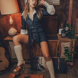 Little diva romper - Stretch denim - soul sister since 1969