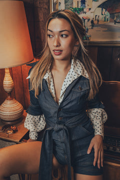 Little diva romper - Stretch denim - soul sister since 1969