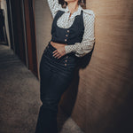 Sally Double breasted waistcoat - Black - Soul Sister since 1969