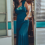 Soul Sister since 1969 - Long Backless Eden Dress - Teal