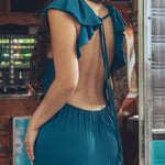 Soul Sister since 1969 - Long Backless Eden Dress - Teal