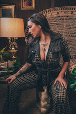 Diva Jumpsuit - Knit Plaid