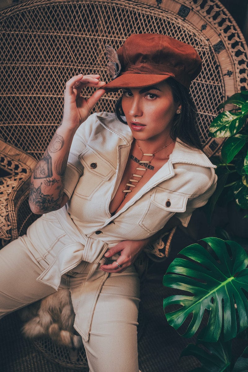 Soul Sister Since 1969 - Paper Girl Hat - Tobacco