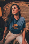 Soul Sister since '69 - Soulful Ringer  t shirt - Teal Blue