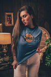 Soul Sister since '69 - Soulful Ringer  t shirt - Teal Blue