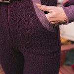 close up o a person wearing a warm snuggly onesie