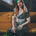 retro inspired dress with a vintage silhouette, featuring classic details and timeless charm for a chic, soulful look