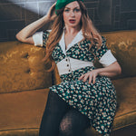 retro inspired dress with a vintage silhouette, featuring classic details and timeless charm for a chic, soulful look