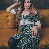 retro inspired dress with a vintage silhouette, featuring classic details and timeless charm for a chic, soulful look