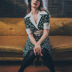 retro inspired dress with a vintage silhouette, featuring classic details and timeless charm for a chic, soulful look