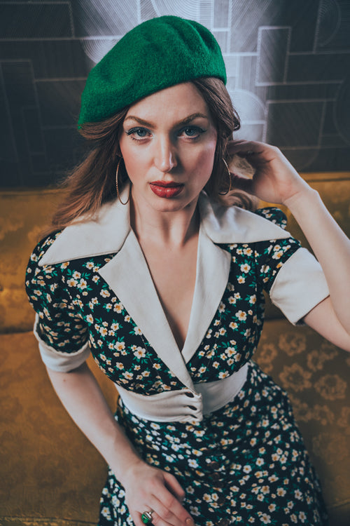 retro inspired dress with a vintage silhouette, featuring classic details and timeless charm for a chic, soulful look