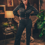 Joan High Rise Bells - Black