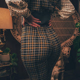 Stevie Plaid Knit Bells