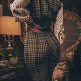 Stevie Plaid Knit Bells