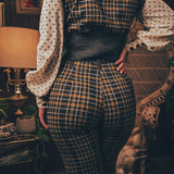 Stevie Plaid Knit Bells