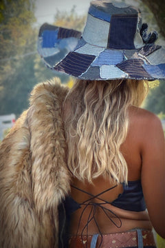 Soulful Hippie Denim Patchwork hat - Soul Sister since 1969